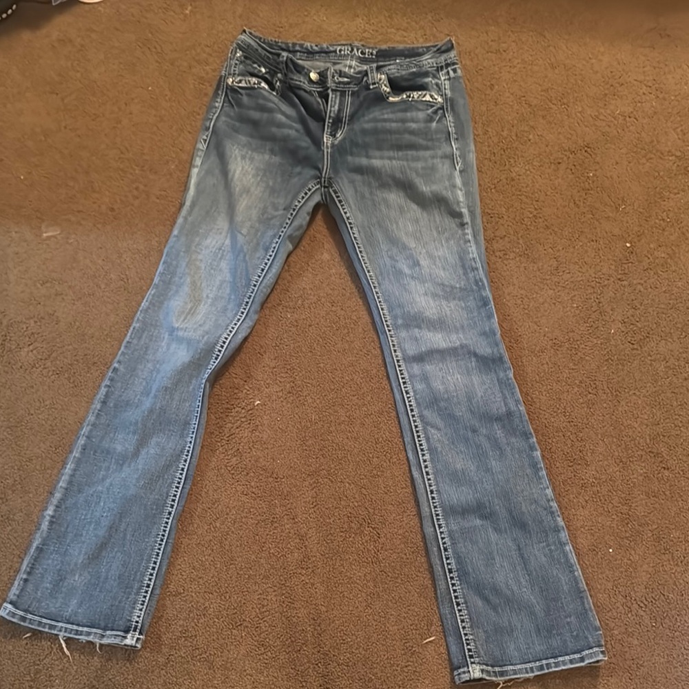 Grace Women's Blue Boot Cut Jeans